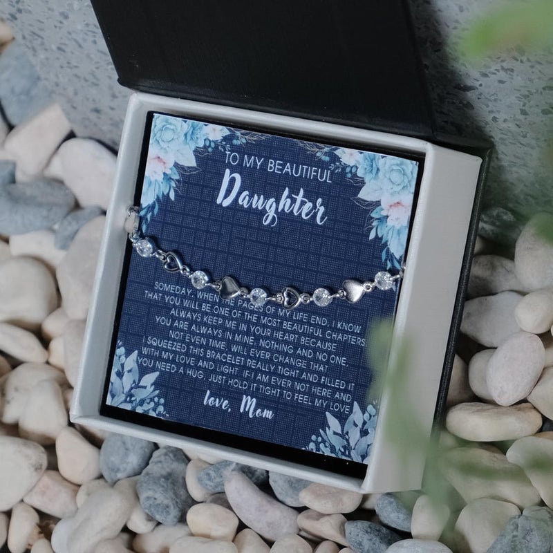 CALLA DECORGIFTS To My Daughter Bracelet From Mom And Dad With Heartfelt Message & Elegant Box, Valentines Gifts For Daughter, Jewelry Gift For Daughter From Mother and Father On Birthday, Graduation - Image 2